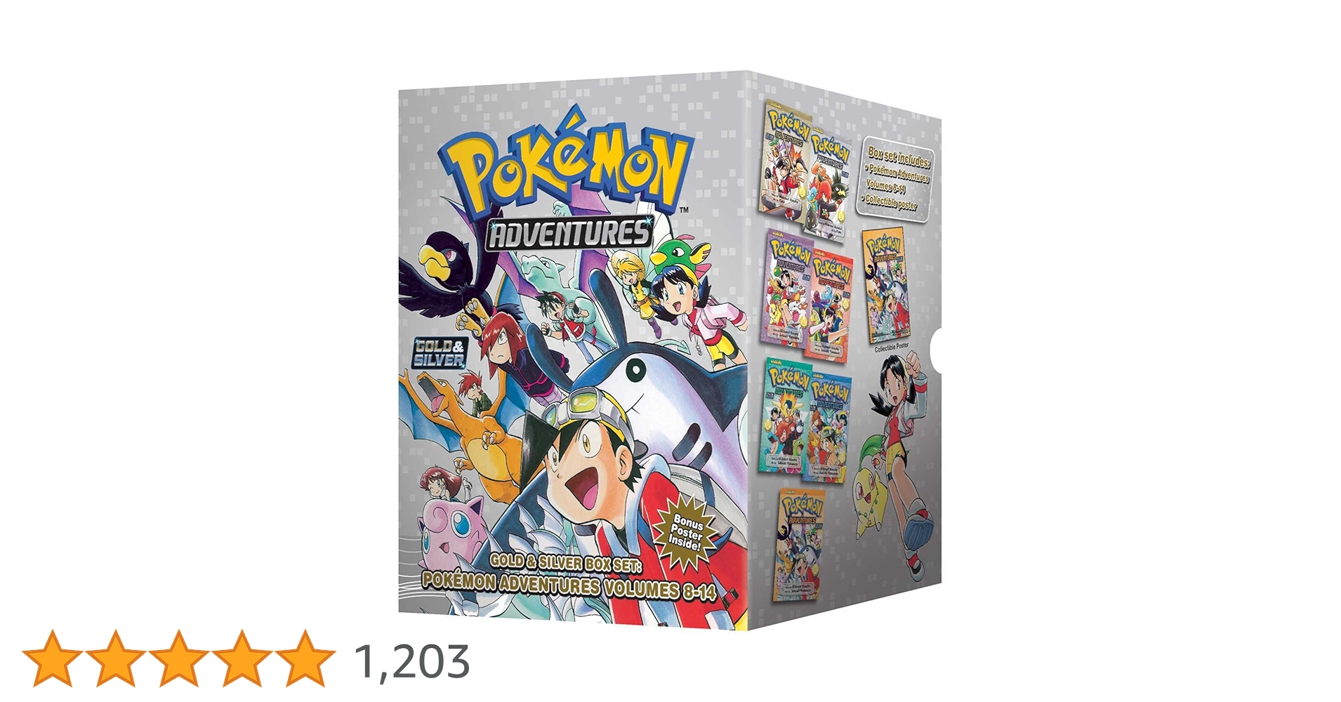 Amazon | Pokémon Adventures Gold & Silver Box Set (Set Includes Amazon | Pokémon Adventures Gold & Silver Box Set (Set Includes
